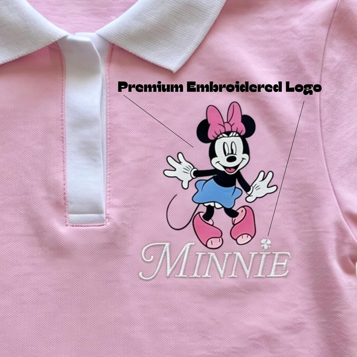 Disney Minnie Mouse Girls Polo Shirt and Skort Set, 2-Piece Outfit, Sizes 4-16