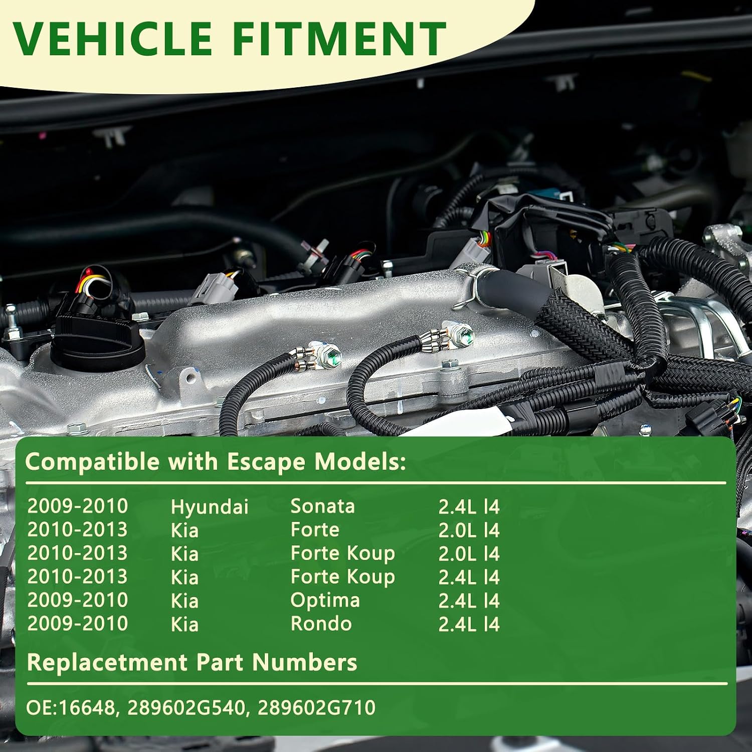 catalytic converter, qkvbkau direct-fit epa & carb compliant for hyundai sonata, for kia forte, optima & more | catalytic convertor replaces 16648, 289602g540, 289602g710 | obd ii & high-flow design