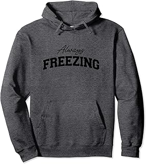 Always Freezing (Solid Black Version) Pullover Hoodie