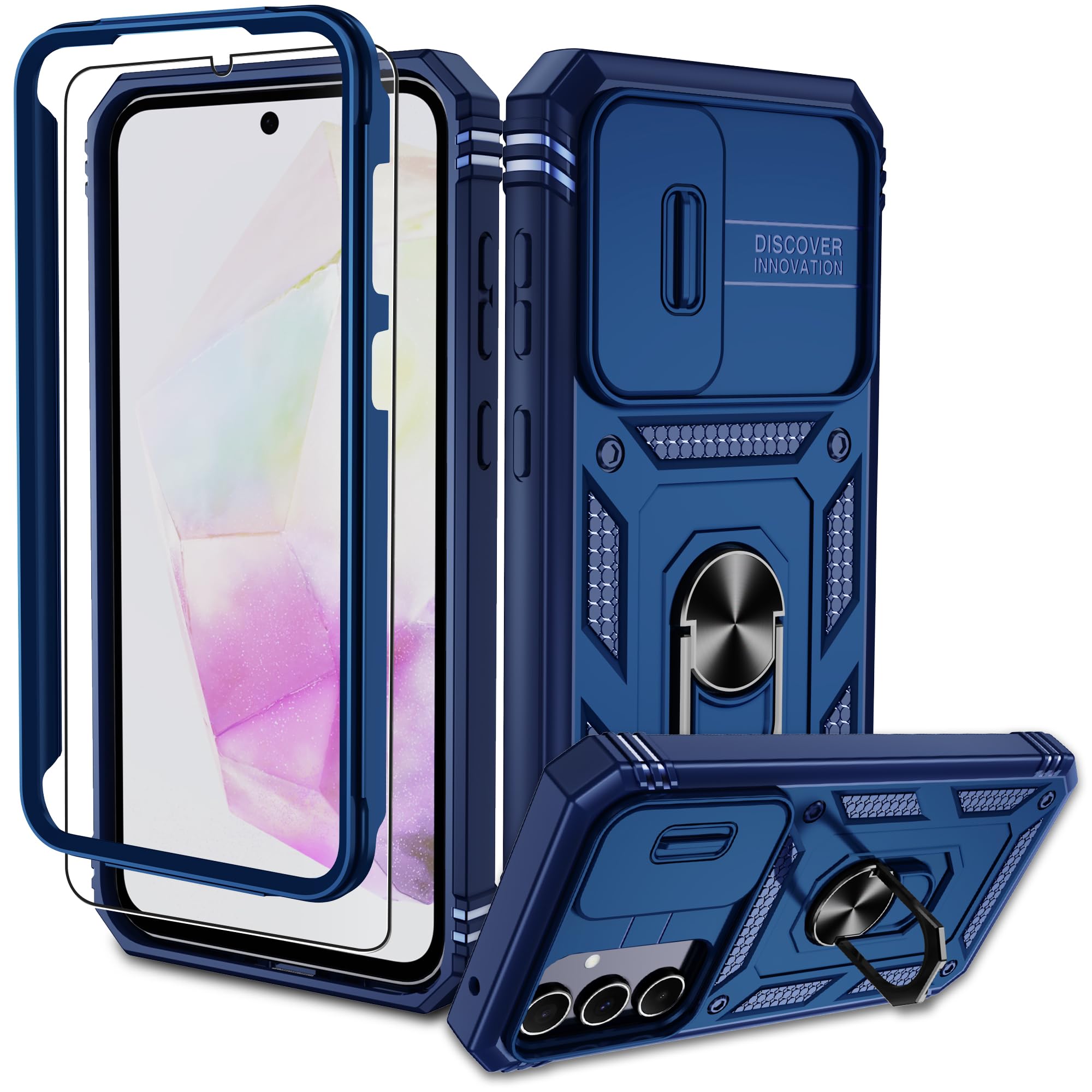 Kompatibel mit Samsung Galaxy Hülle, Eingebetteter Ständer Militärgrad Schutzhülle Handyhülle Starke Stoßfestigkeit Samsung Schutzhülle Samsung Galaxy case Cover
