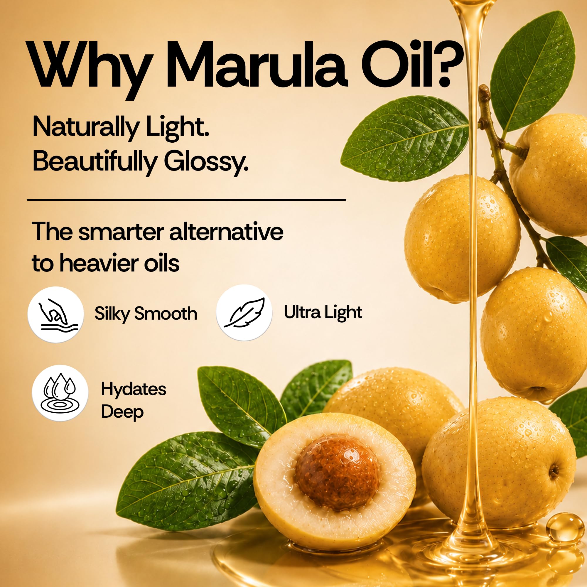 Nubi Boosting Hair Serum with Marula Oil, Vitamin E and Aloe Vera, 2 Fl. Oz./ 60 Ml