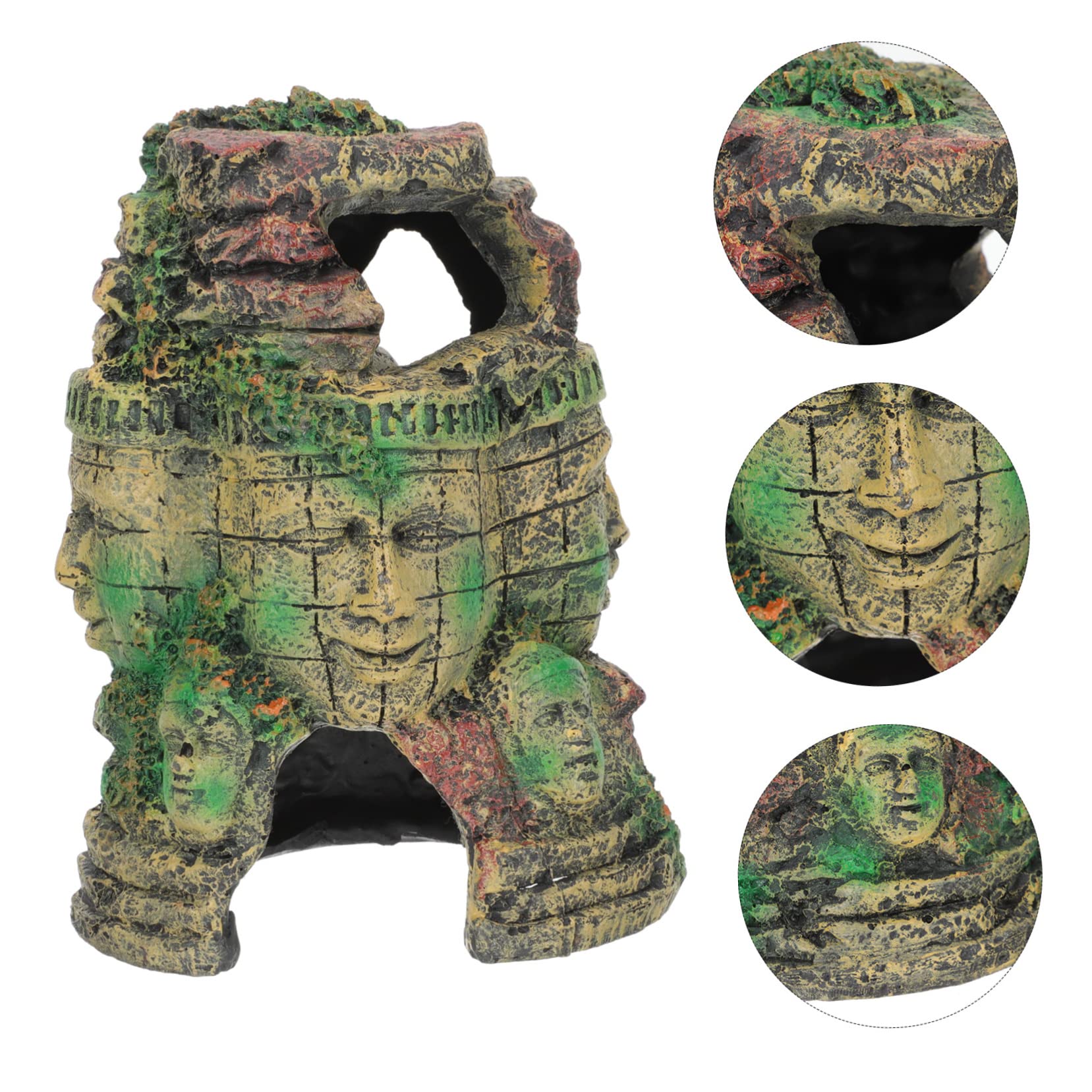 Happyyami Cueva Decorativa para Reptiles Refugio Natural para Terrario para Lagartos Arañas y Serpientes Suministros De Hábitat para Mascotas