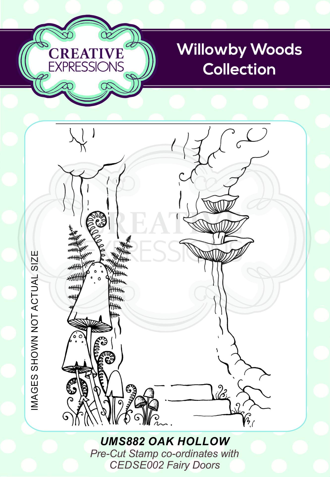 Creative Expressions Grey Oak Hollow A6 Pre Cut Rubber Stamp