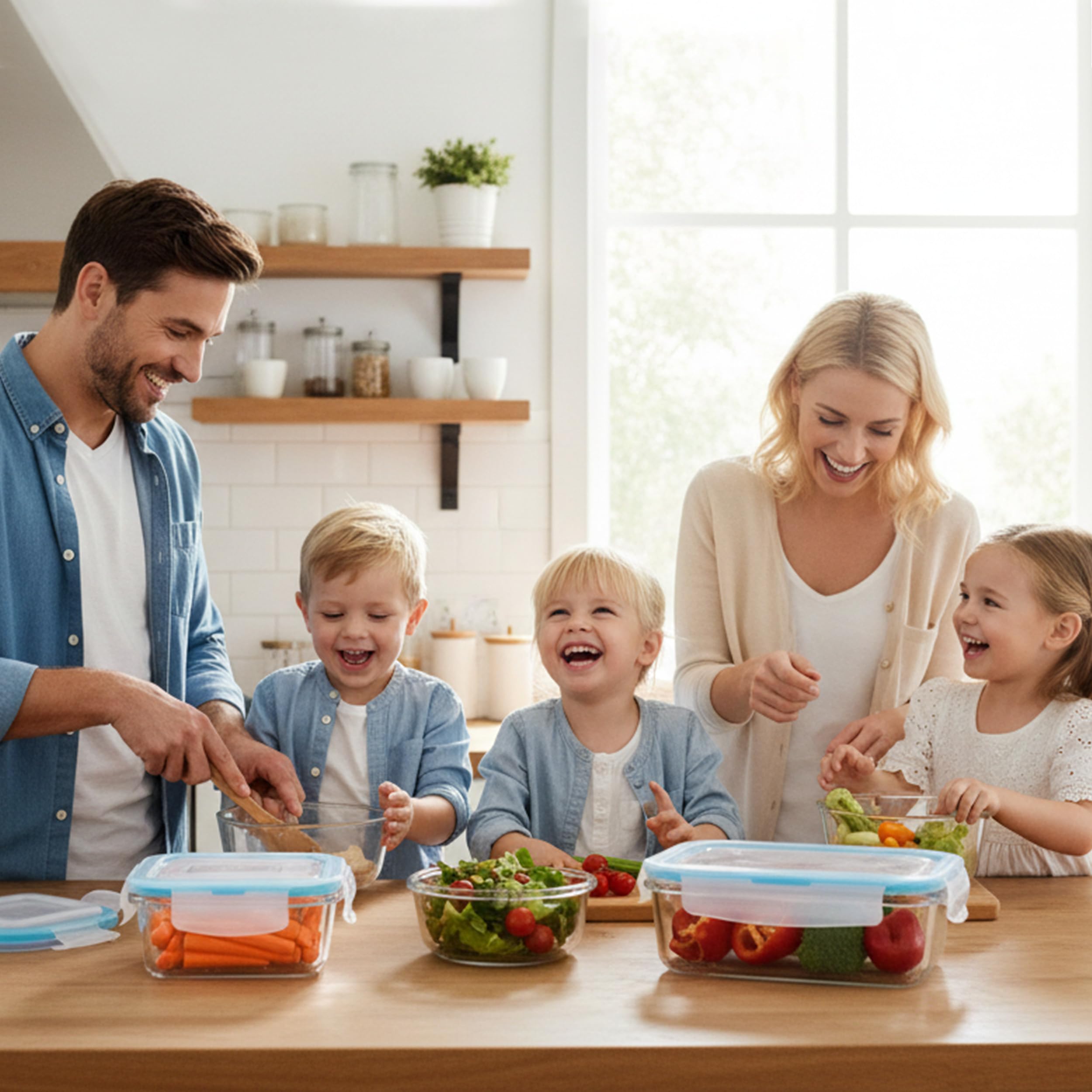 KICHLY Boite Alimentaire Verre 18Pièces, 9 Boite Conservation Verre, 9 Couvercles Transparents, boite Allant Au Lave-Vaisselle, Au Congélateur Et Micro-Ondes, Sans BPA