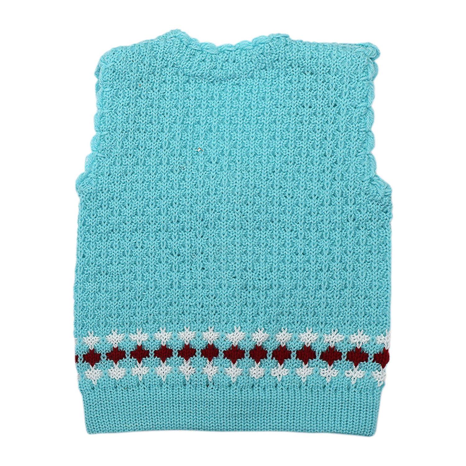 KIDSKA Woolen Sleeveless Sweater for Kids/Baby Girl Soft Woolen Sweater Suit(Multicolor, 9 to 12 Months) Pack of 3 - Image 5 thumbnail