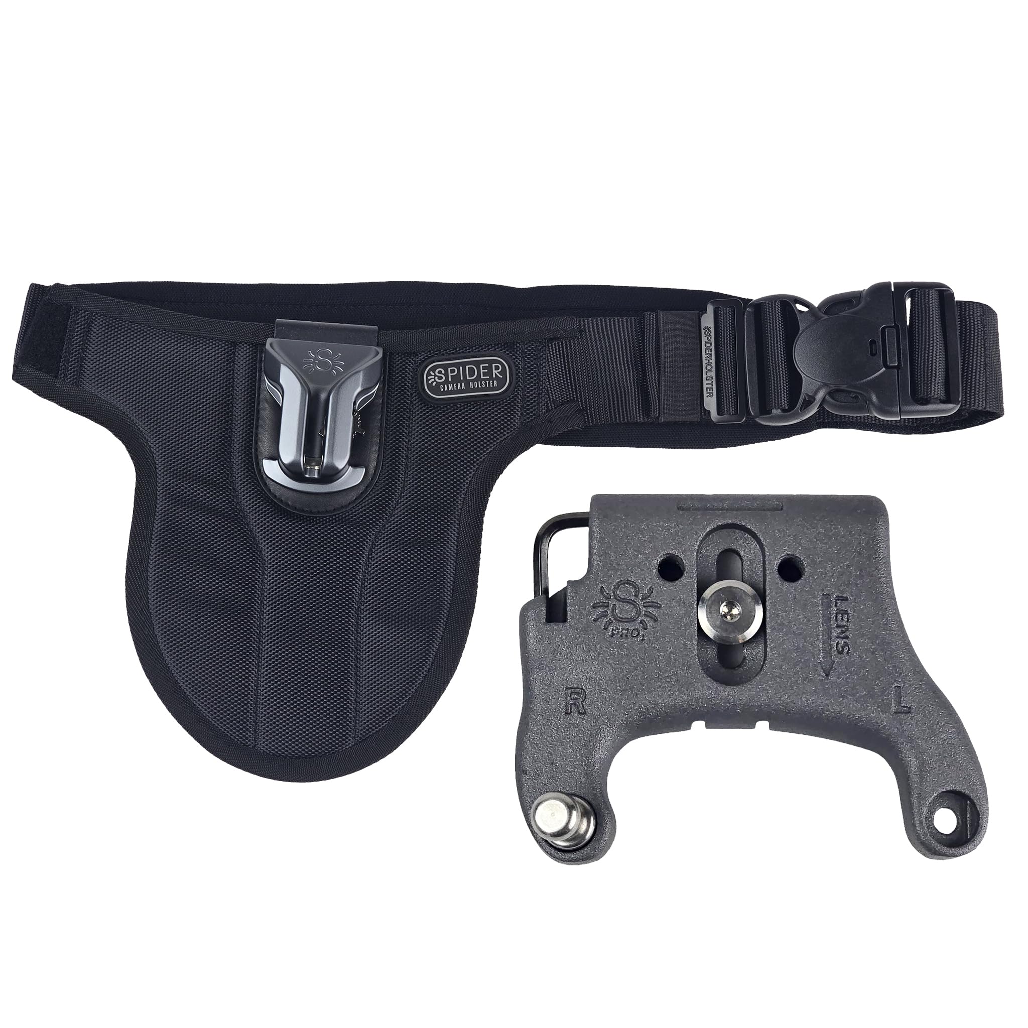 Spider Holster Single Camera System SpiderPro v2 Professional Carrying Kit for DSLR and Mirrorless Cameras and Heavy Gear Includes Belt with Integrated Holster for Quick Camera Access, Single