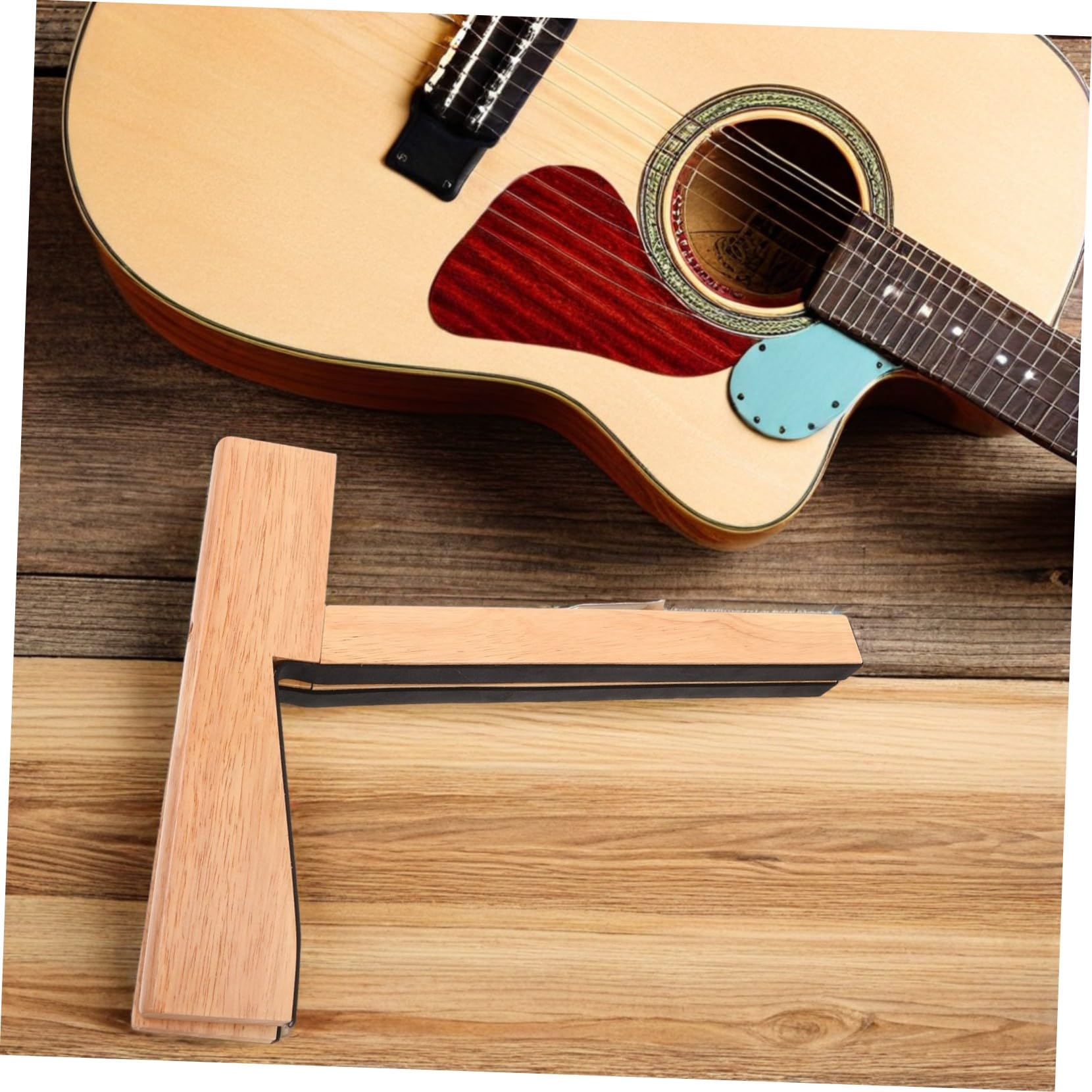 TOYANDONA Stojak Na Gitarę Pionowy Stojak Na Instrumenty Gitarowe Akcesoria Do Gitar Akustycznych Wieszak Na Gitary Półka Z Drewna
