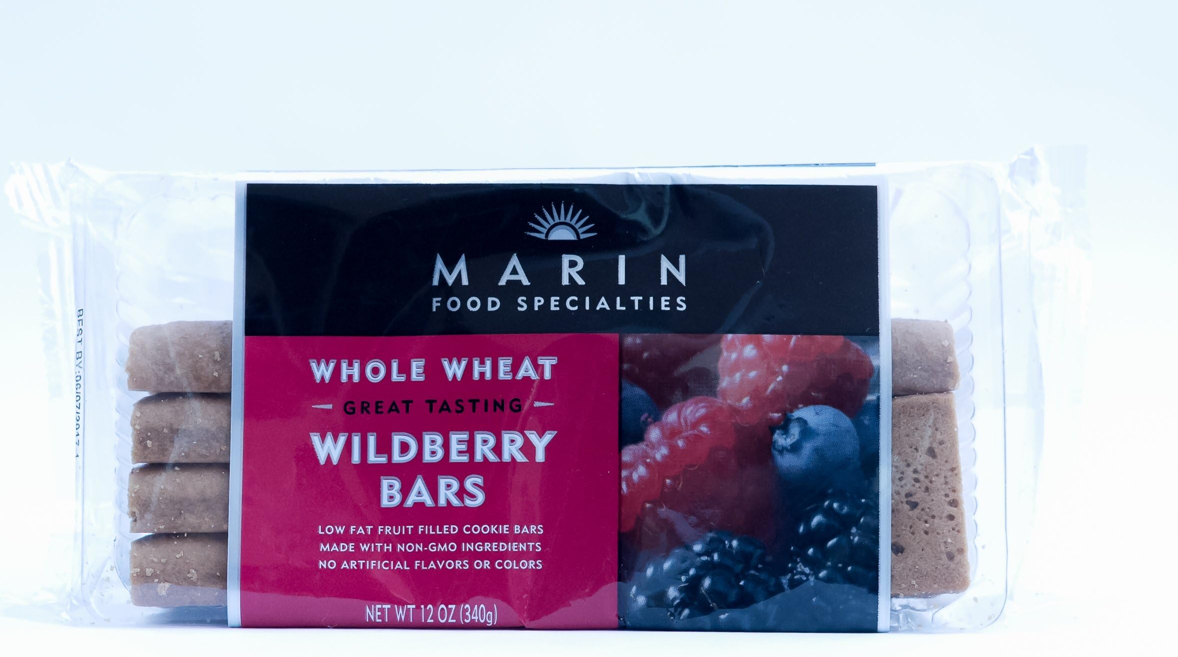 Whole Wheat Wildberry Bars made with real fruit, and Non-GMO ingredients. Dairy Free. Trans Fat Free. Cholesterol Free. Low Sodium. NO artificial colors, flavors, or preservatives.