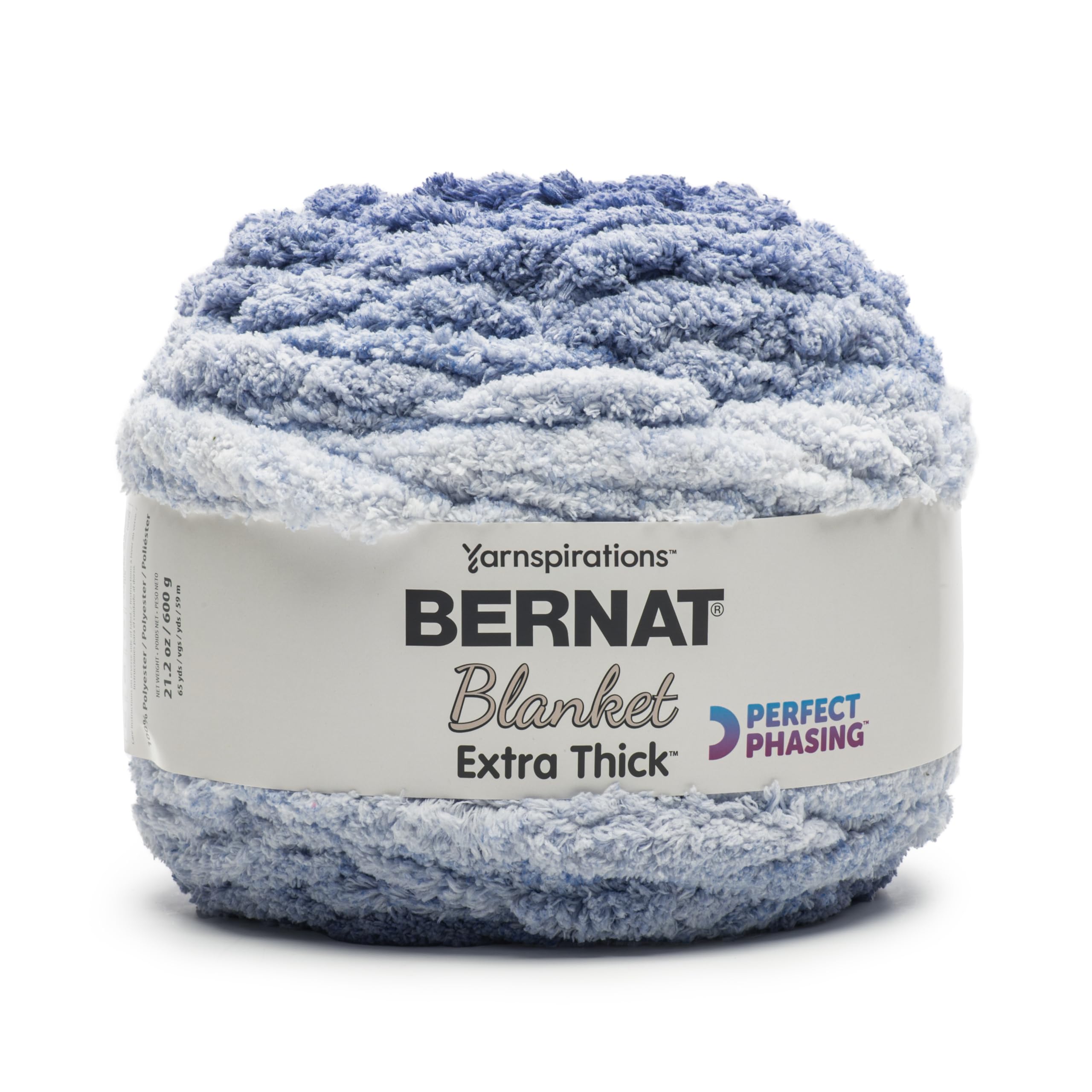 Bernat Blanket Extra Thick Perfect Phasing Yarn Deep Navy