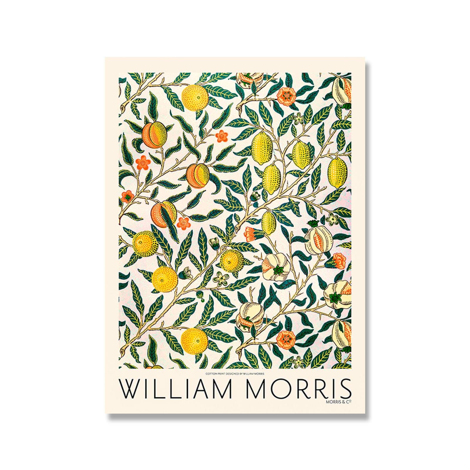 Dittelle William Morris Stampa su Tela Il Victoria and Albert Museum Exhibition Poster Underground Art Nouveau Pittura Decorazione Della Parete 60x80 cm-3 Pezzi Senza Cornice
