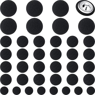 Gerrii 40 Pcs Black Fabric Buttons Tuxedo Suit Various Sizes Satin Buttons for Jacket Front Vintage Coat Sewing Dress Gowns Blouses