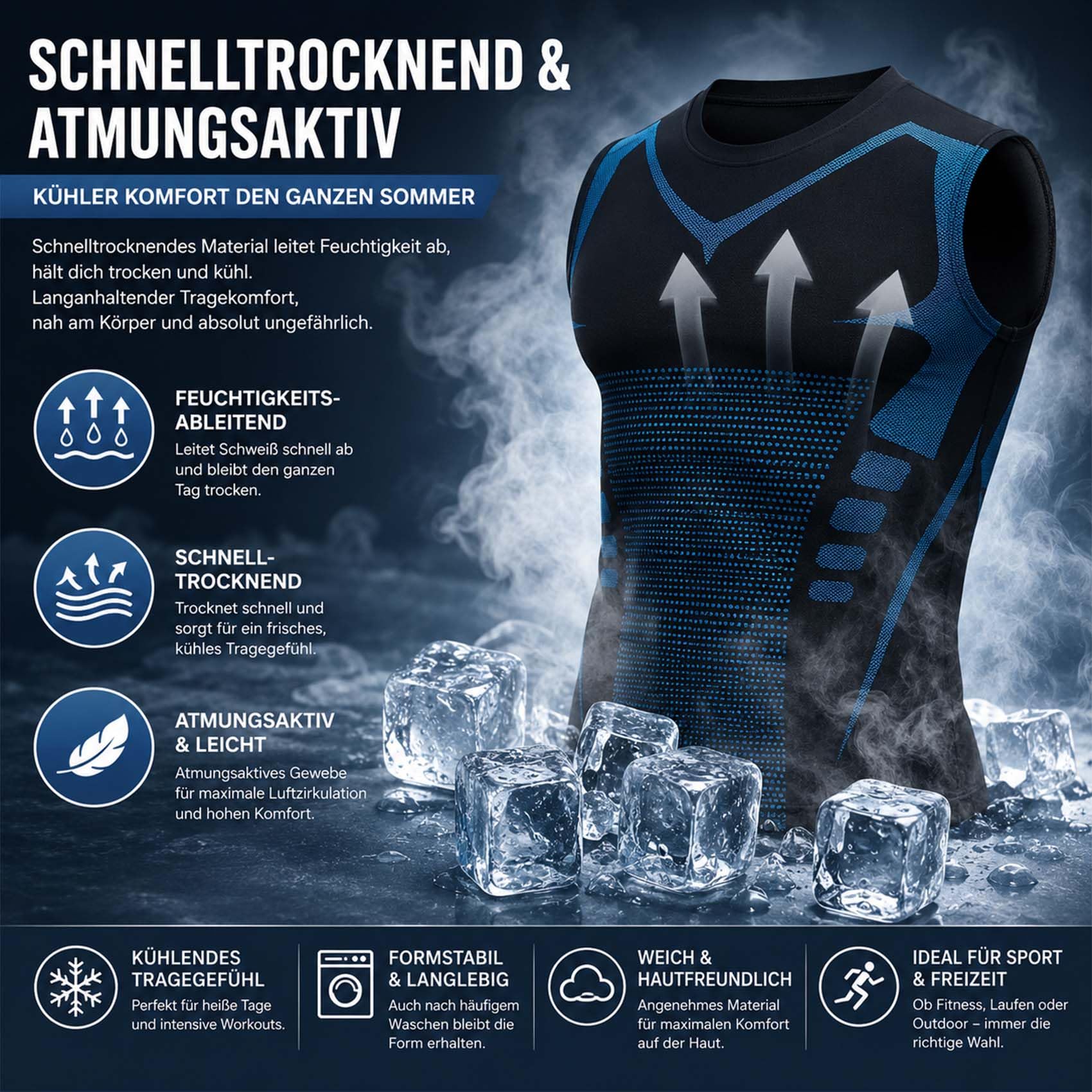 Lunovia Shirt, Lunovia V Shape Shirt, Kompression Shirts Herren, Schnell Trocknend & Atmungsaktiv, Komfortable Passform für Fitness & Alltag
