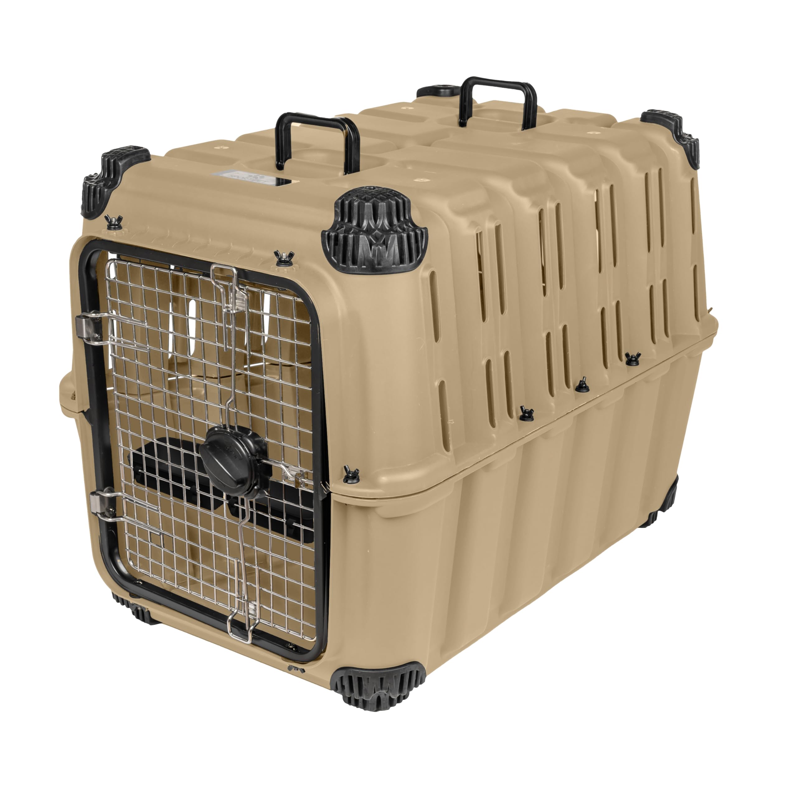 Photo 1 of Mammoth Guardian Dog Kennel 36" Heavy Duty Travel & Outdoor Crate for Puppies, Small, Medium & Large Dogs, Secure 3 Bolt Lock, Adventure Ready for Hunting, Camping & Offroad – Desert Sand Tan