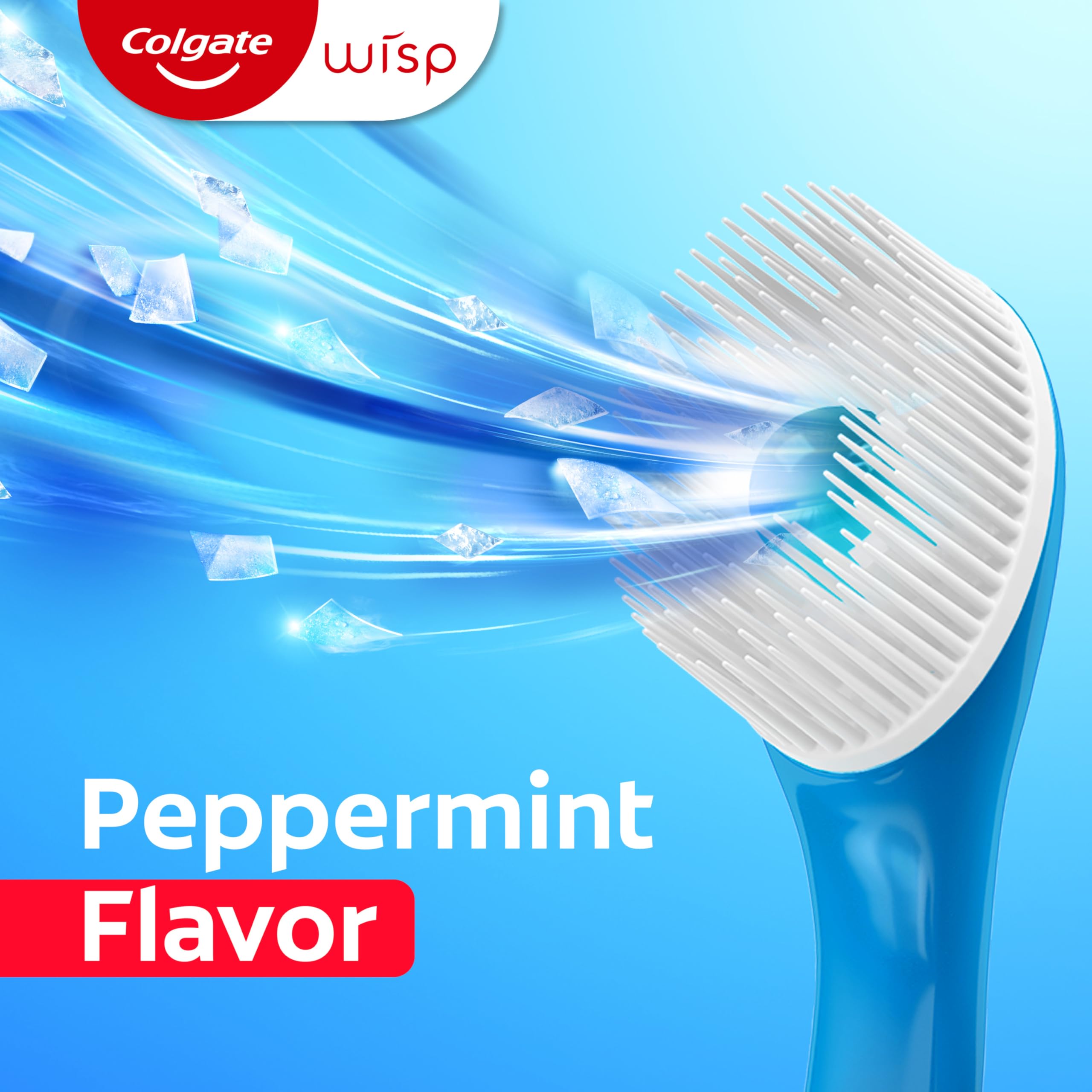 Colgate Wisp Disposable Travel Toothbrushes Peppermint 96 Count No Water Needed