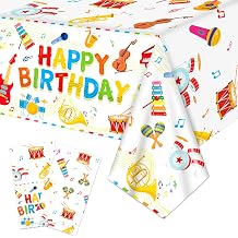 C L cooper life 2pcs Music Instrument Party Tablecloths Music Party Table Decorations Instrument Theme Tablecovers for Musical Birthday Decorations Baby Shower Supplies