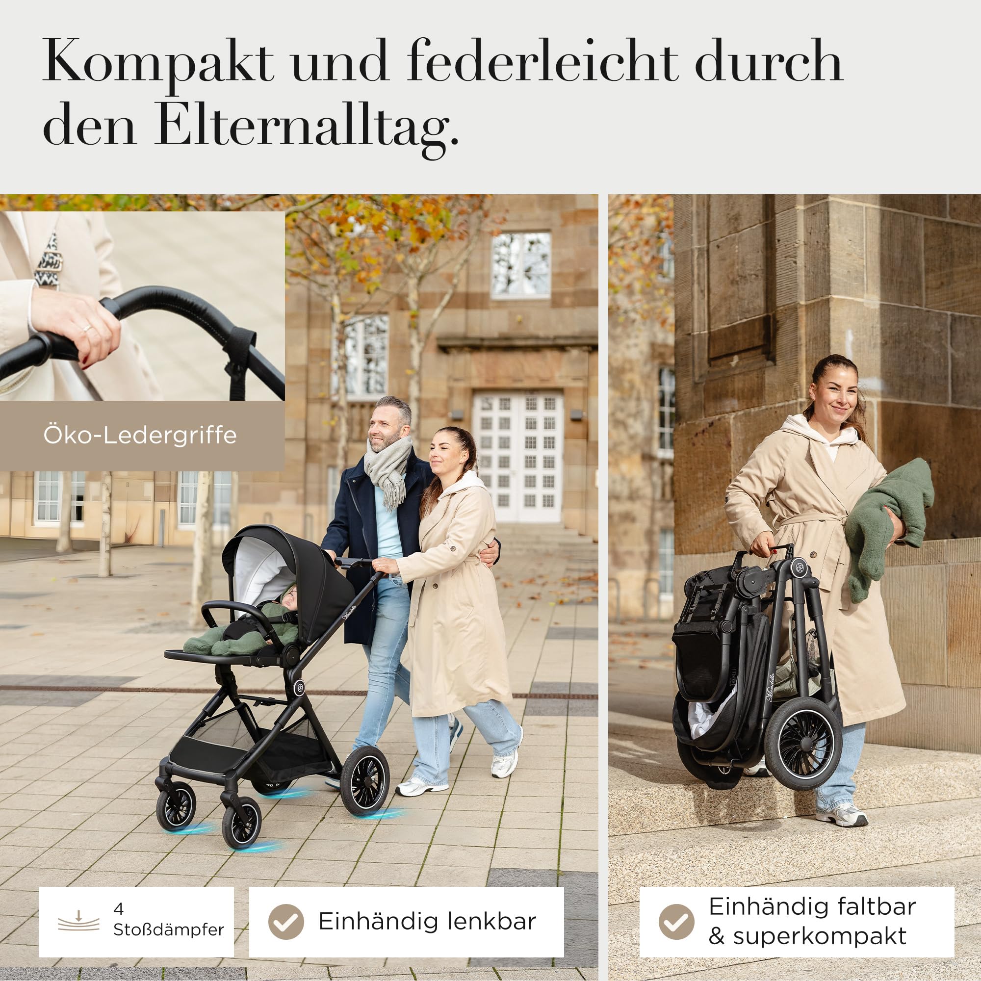 AMOR BABY Buggy Leichter Kinderwagen bis ca. 2 Jahre Schnell Faltbar Kompakt für Reise & Alltag