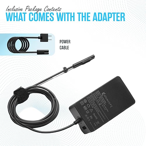 Miniatura 2 de Cargador para portátil Microsoft Surface Pro de 65 W, 15 V, 4 A, adaptador de corriente alterna 100-240 V 50-60 Hz para Surface Pro 109877+65433X