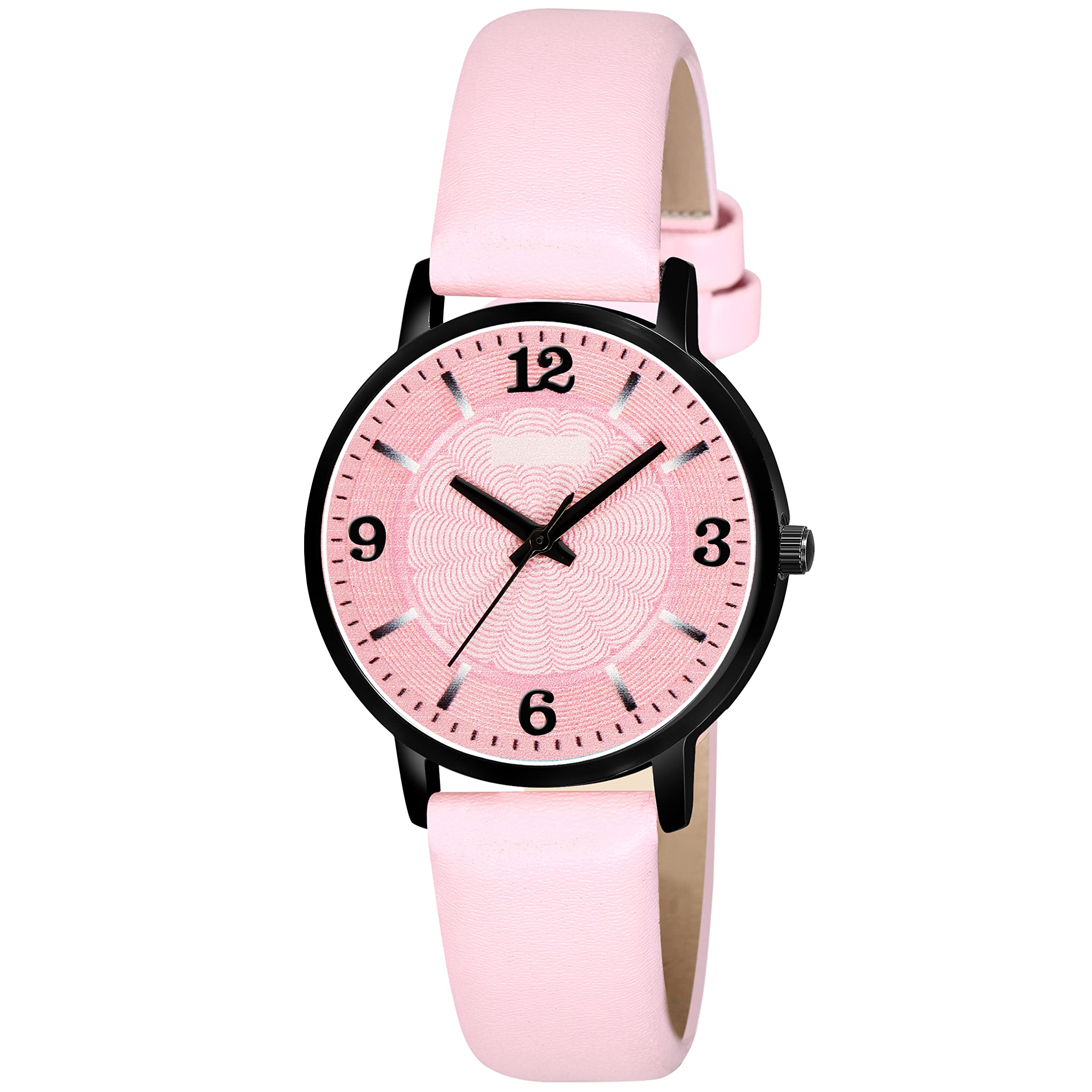 Feron Branded Hollow Shape Round Pink dial with Leather Belt Analog Watch for Womens and Girls. (B0BSS3KQTV) Amazon Price History, Amazon Price Tracker