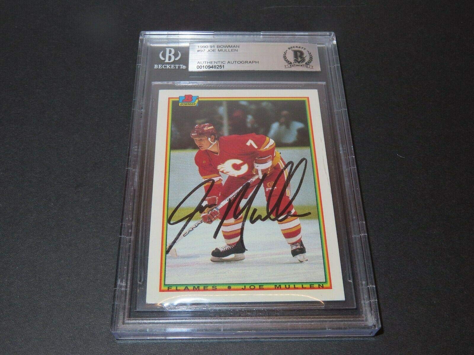 Joe Mullen Signed 1990-91 Bowman Card #97 Calgary Flames Auto Beckett BAS  COA - Hockey Slabbed Autographed Rookie Cards at Amazon's Sports  Collectibles Store