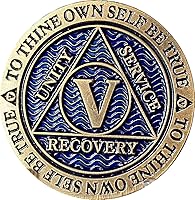 Vista 1 de 5 años AA Medallion Reflex Antique y Blue Color Bronze Chip