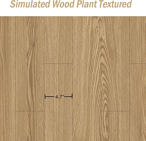 Miniatura 17 de Oxdigi Rollo de vinilo autoadhesivo para suelos de 24 x 393 pulgadas / 64 pies cuadrados, tablones de vinilo autoadhesivos para suelos de madera
