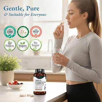 أفضل مركب ثلاثي المغنيسيوم المتقدم المناعي، سترات المغنيسيوم ذات القوة المثالية، إل-أسكوربات وأكسيد 100 كبسولة نباتية، منتج طبيعي، أعلى توافر حيوي