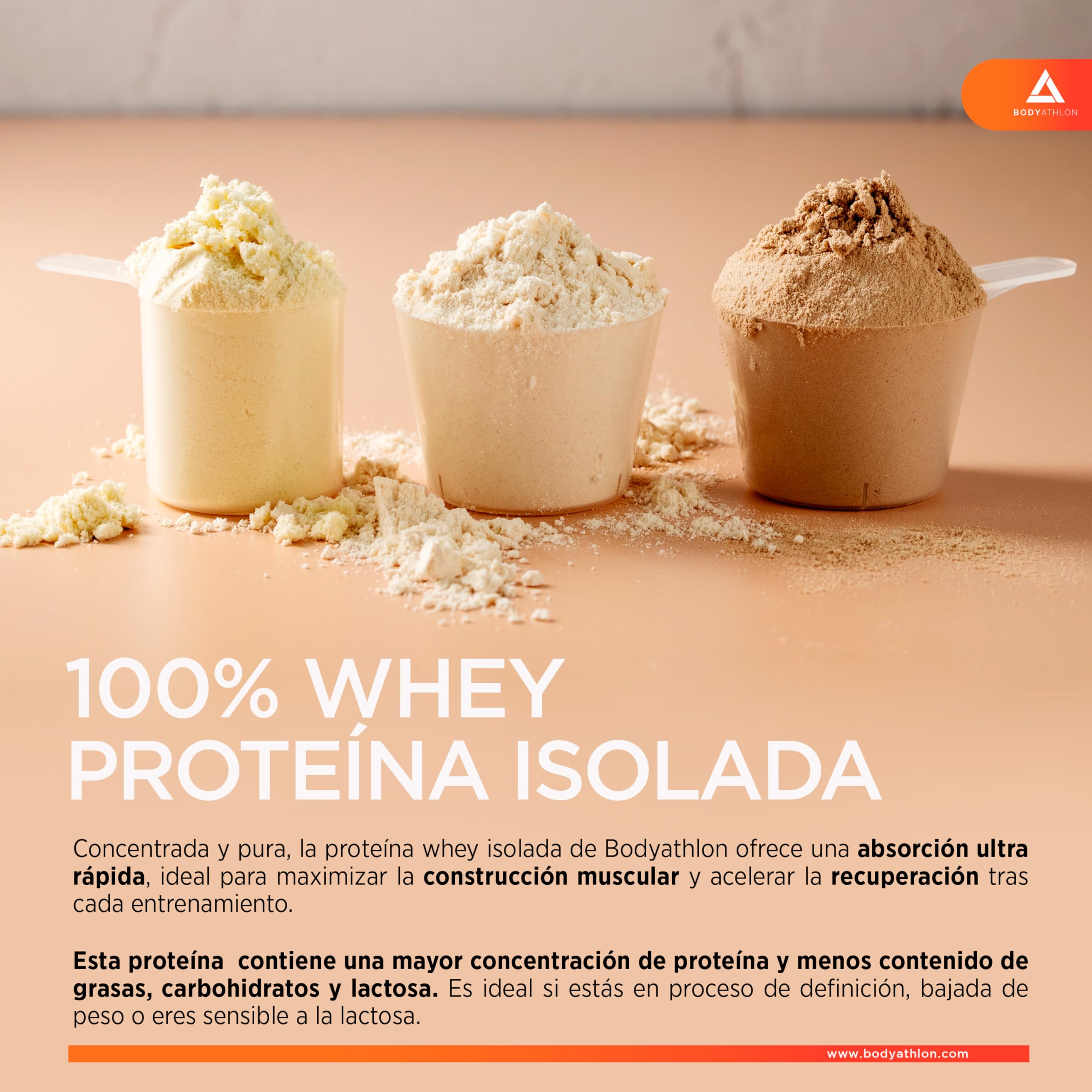 Proteína Isolate Chocolate 2kg Sin Azúcar Sin Edulcorantes– Aislado de Proteina de Suero, Alta en Proteínas 80%- Recuperación y Definición Muscular | Suplemento Deportivo Sin Azúcar- Bodyathlon