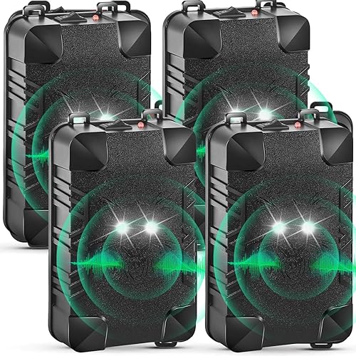 Miniatura 9 de Repelente de roedores bajo el capó de 2 piezas con luz estroboscópica y 3 métodos de fuente de alimentación, repelente ultrasónico profesional de