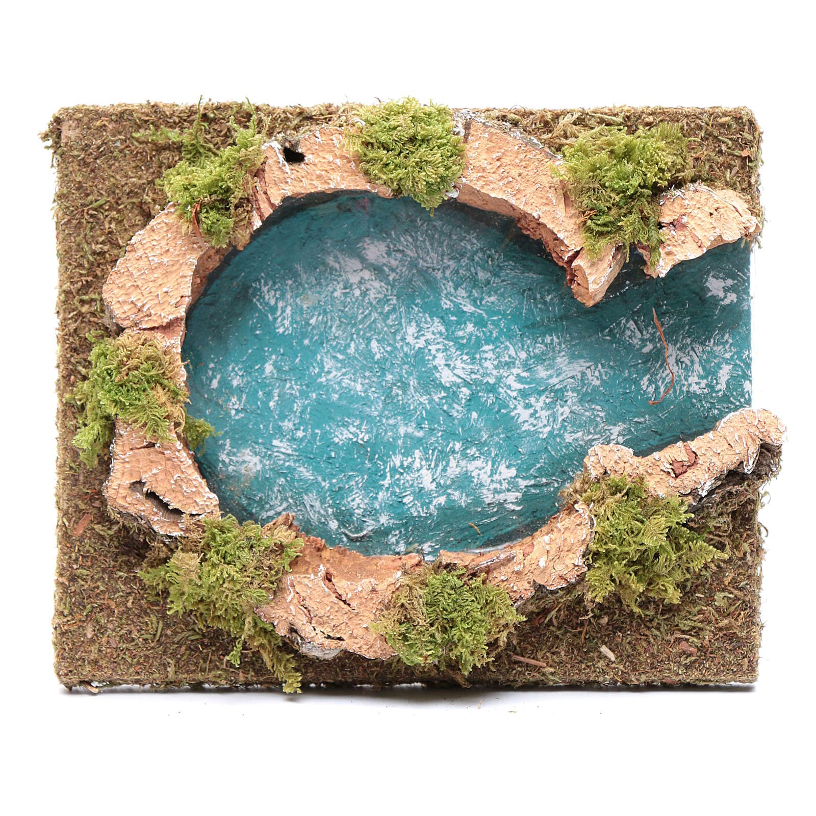 Holyart Teich mit Flüsseinmündung, 15x15 cm