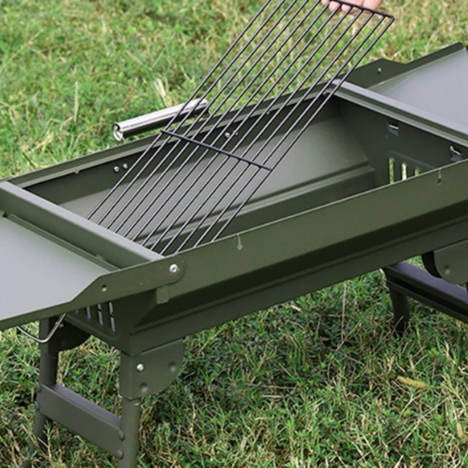 Gralara Barbecue Portatile con Ripiani Compatto Barbecue Portatile Salvaspazio Griglia Pieghevole per Picnic, Giardino