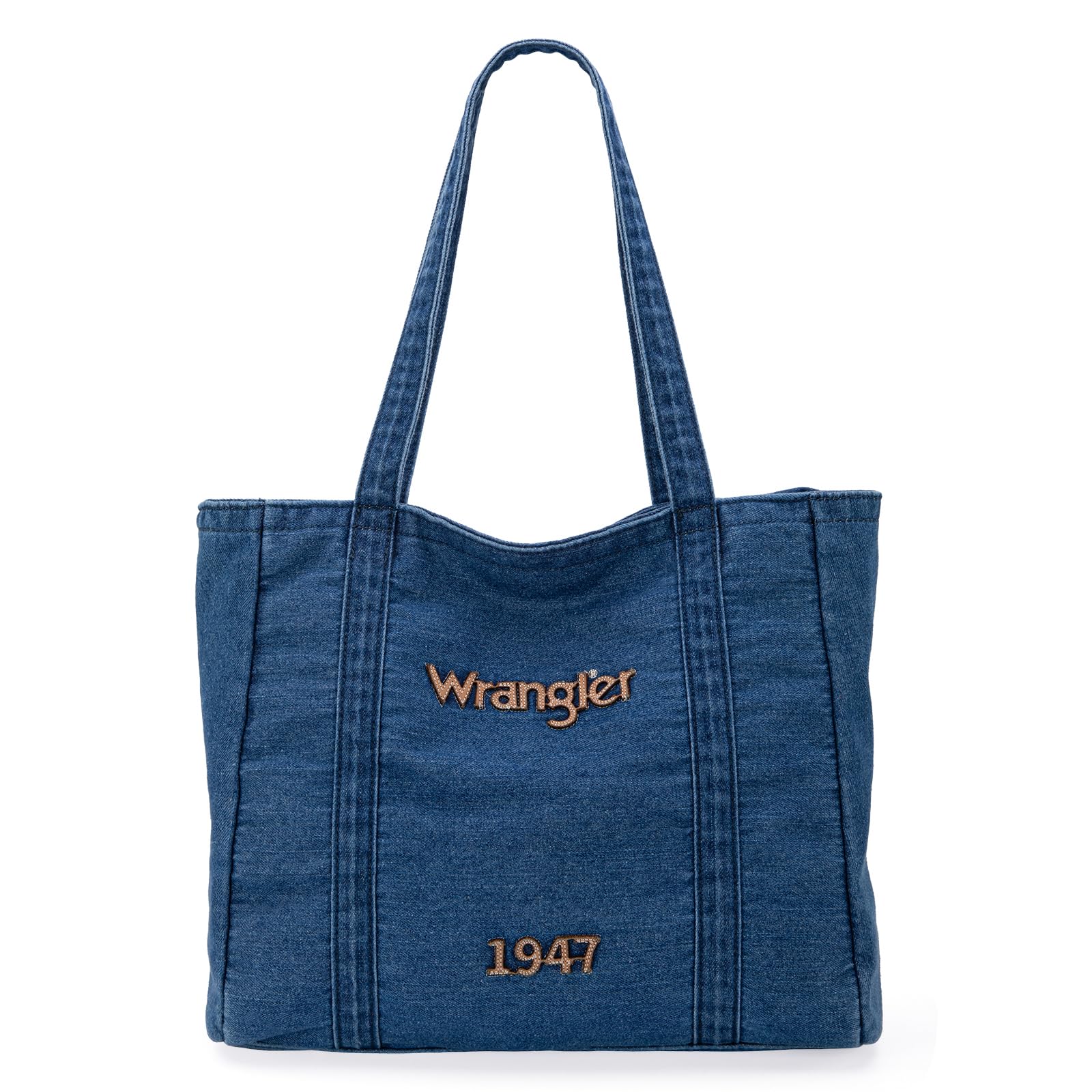 Montana West x Wrangler Denim Tote Bag Retro Jean Hobo Bag Casual Shoulder Purses for Work Travel WG291-8317JN