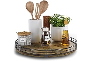 Farmhouse 13" Table Top Lazy Susan Turntable Organizer