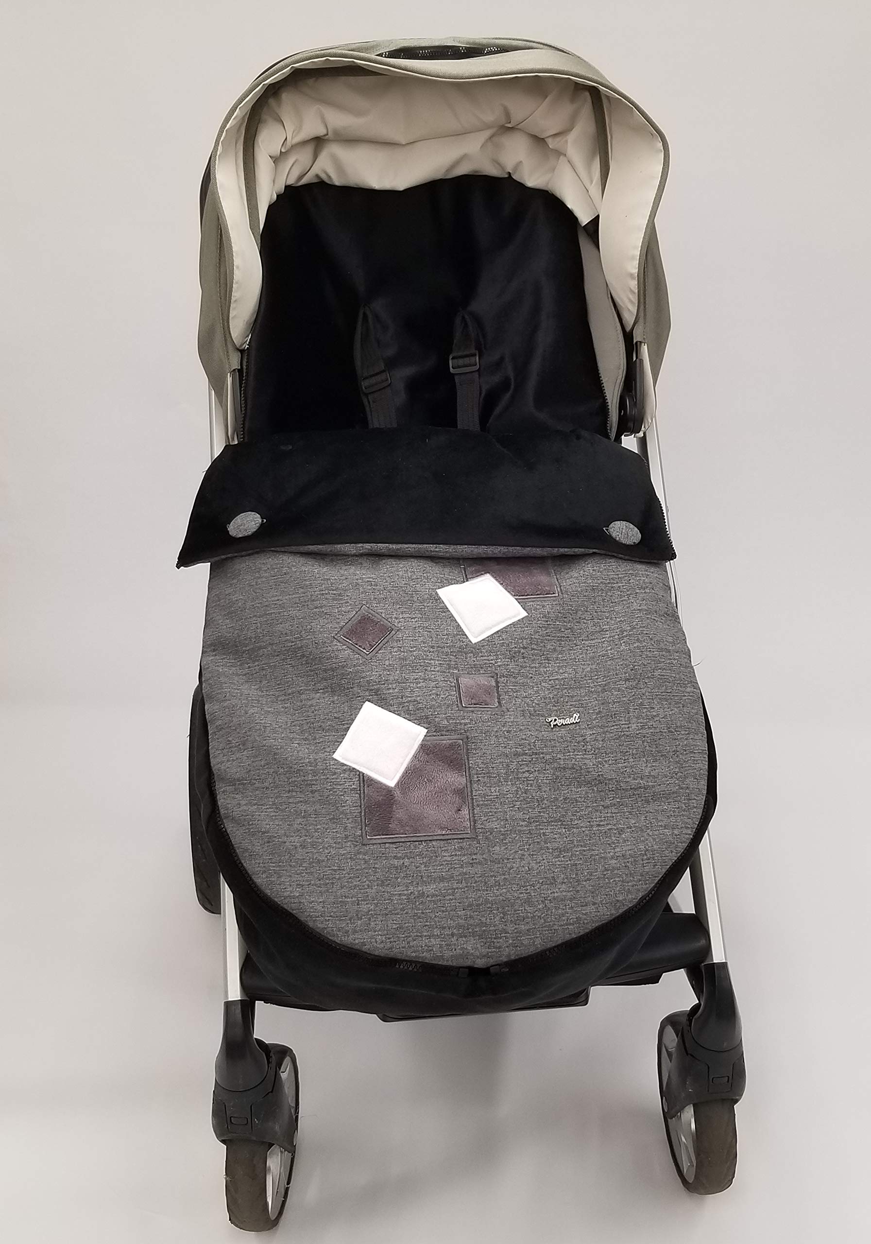 Peradi Toddler Bunting Studio Squares, Grey/White