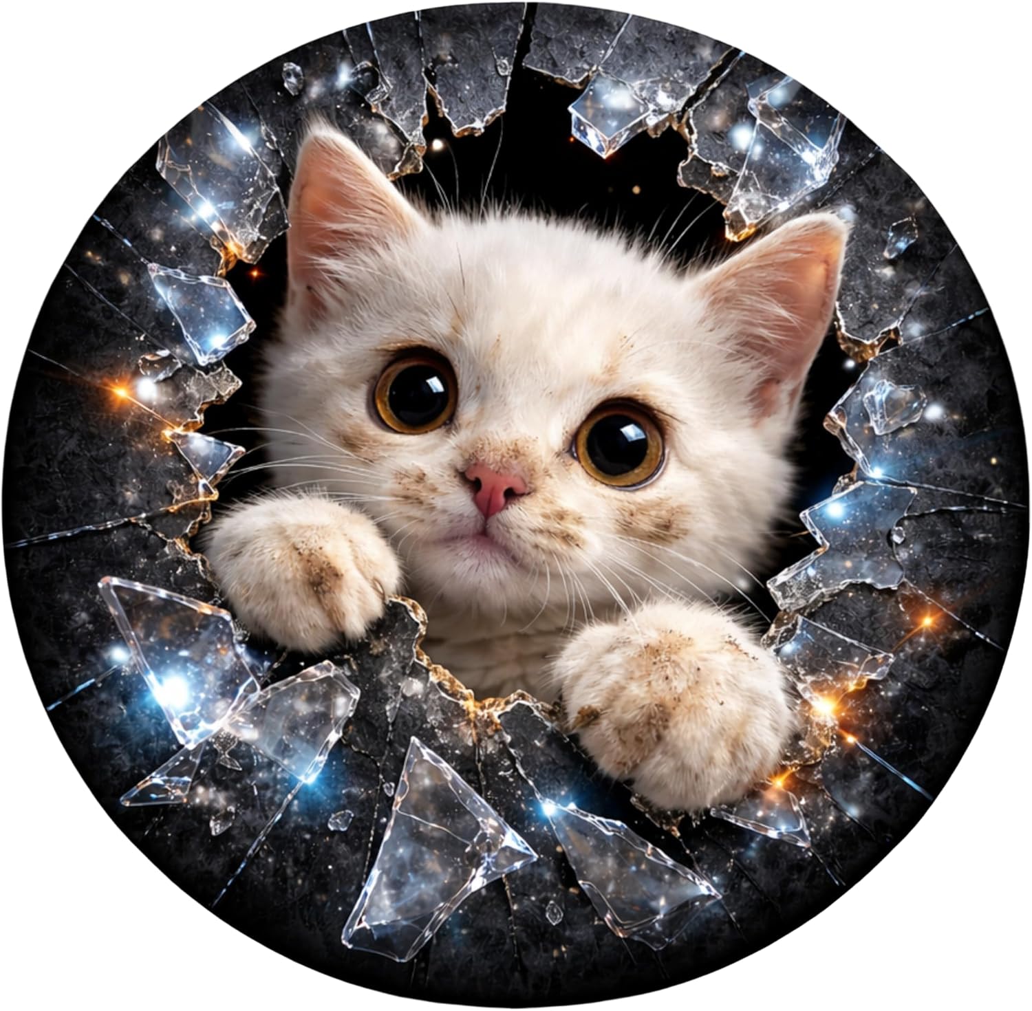 VanLich Shop Cute Cat Spare Tire Cover with/Without Backup Camera Hole – Cute Cat Peeking Vehicle Wheel Cover