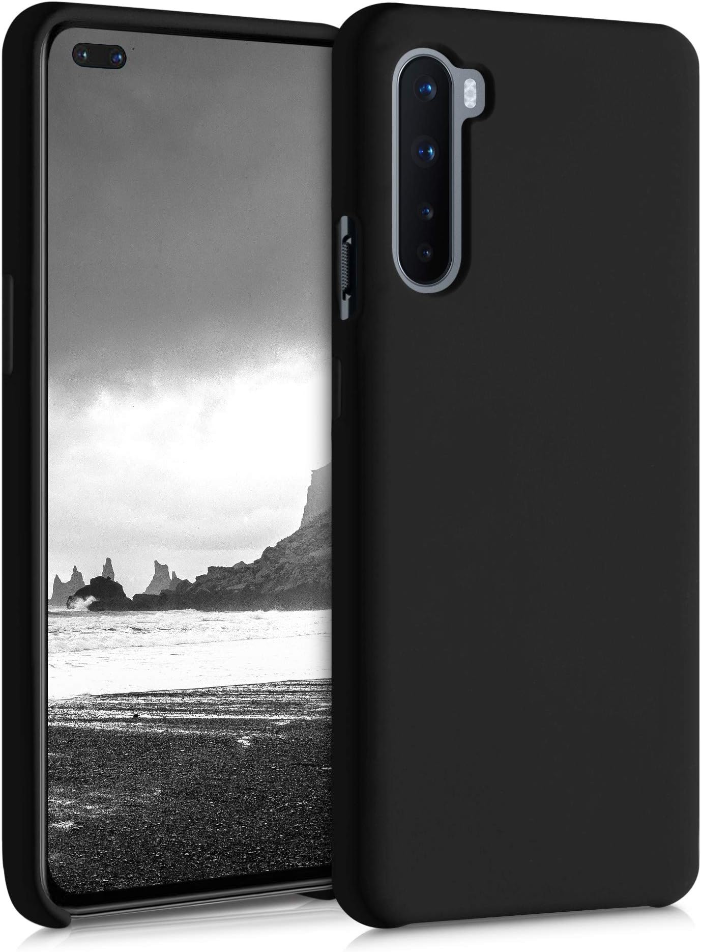 kwmobile Case Compatible with OnePlus Nord Case - TPU Silicone Phone Cover with Soft Finish - Black