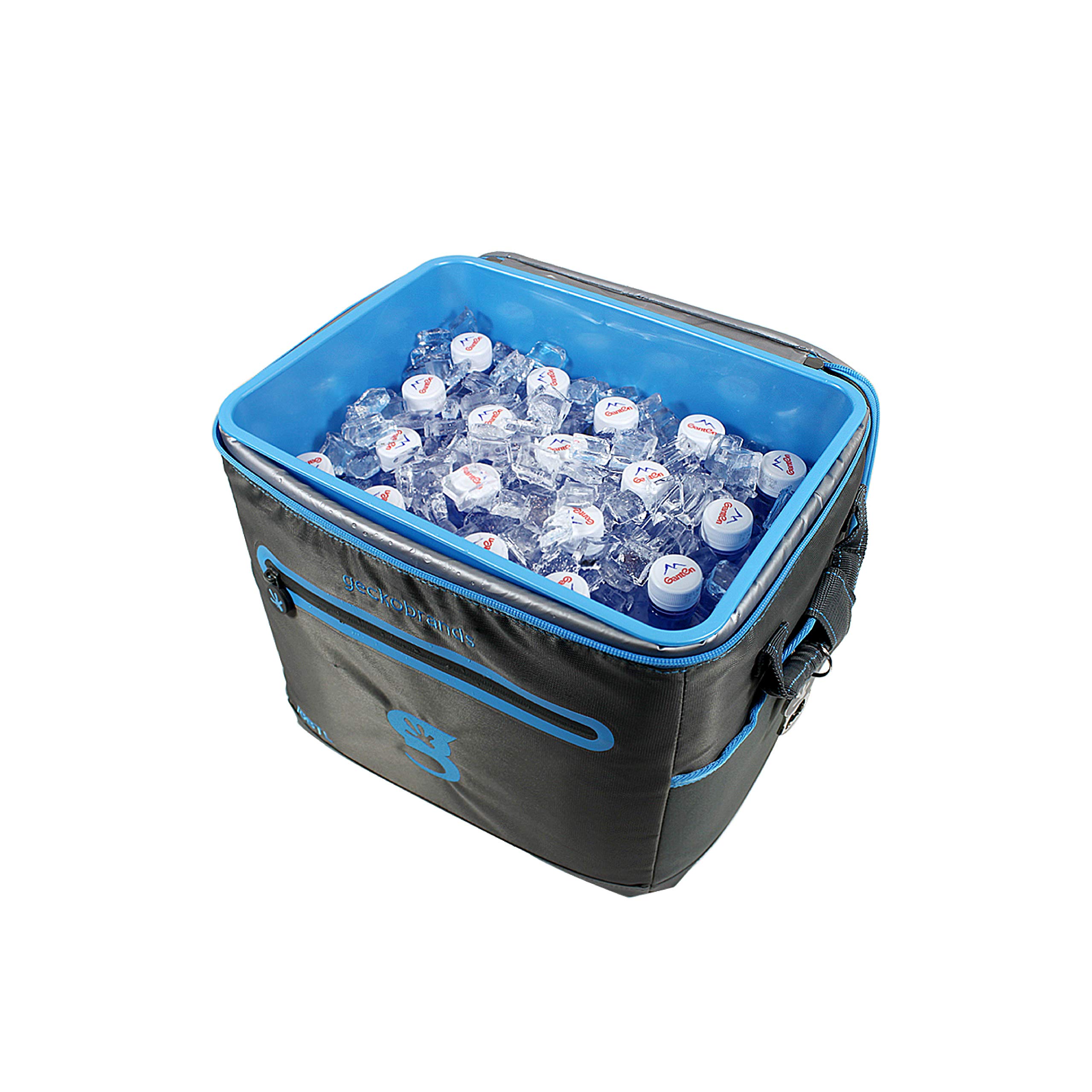 geckobrands Opticool Soft-Sided Removable Hard Liner Cooler – Holds 18 Bottles or 36 Cans - Leakproof for Outdoor Travel, Hiking, Beach, Picnic