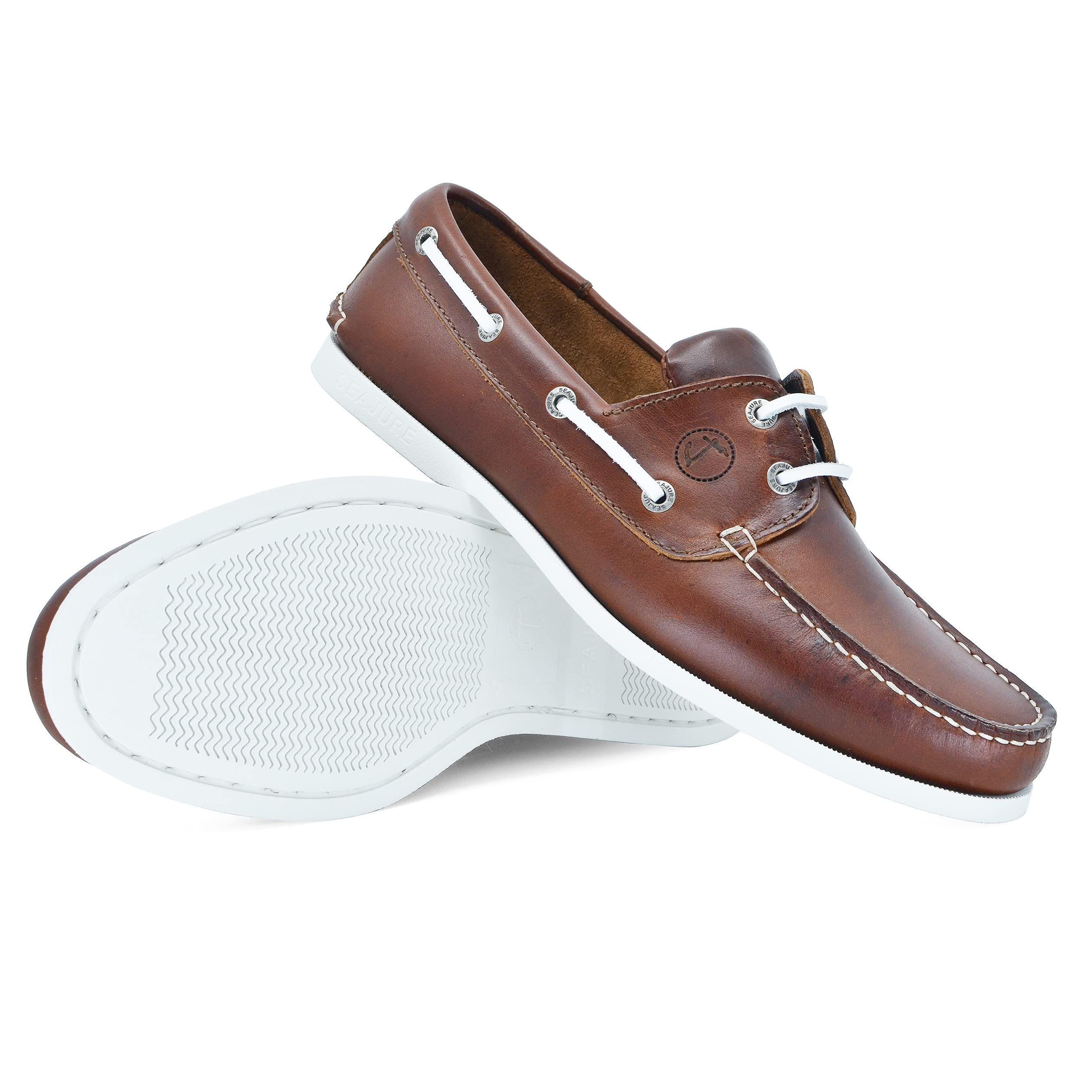 Chaussures Bateau pour Femme Silistar Cuir Marron