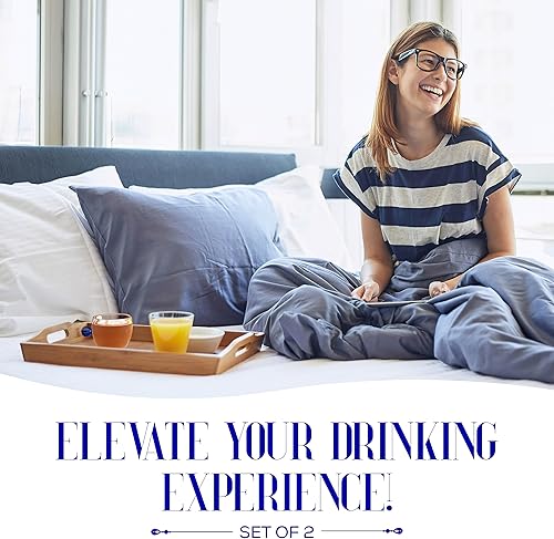 Miniatura 2 de Elle Decor Tazas de café de vidrio de doble pared, juego de 2, tazas de café de vidrio de boca ancha de 9 onzas para el hogar, oficina, bar o