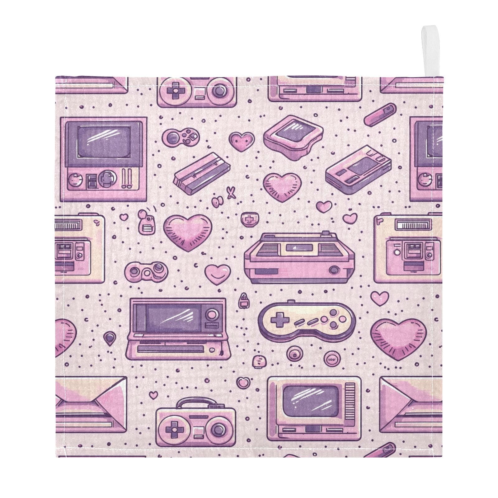 vvfelixl Baby Muslin Washcloths Pixel Envelope Love Heart Baby Burp Cloths Cotton Babys Face Towel for Newborn Infants Boys Girls Soft and Absorbent 11.8 X 11.8 in, 3 Pack