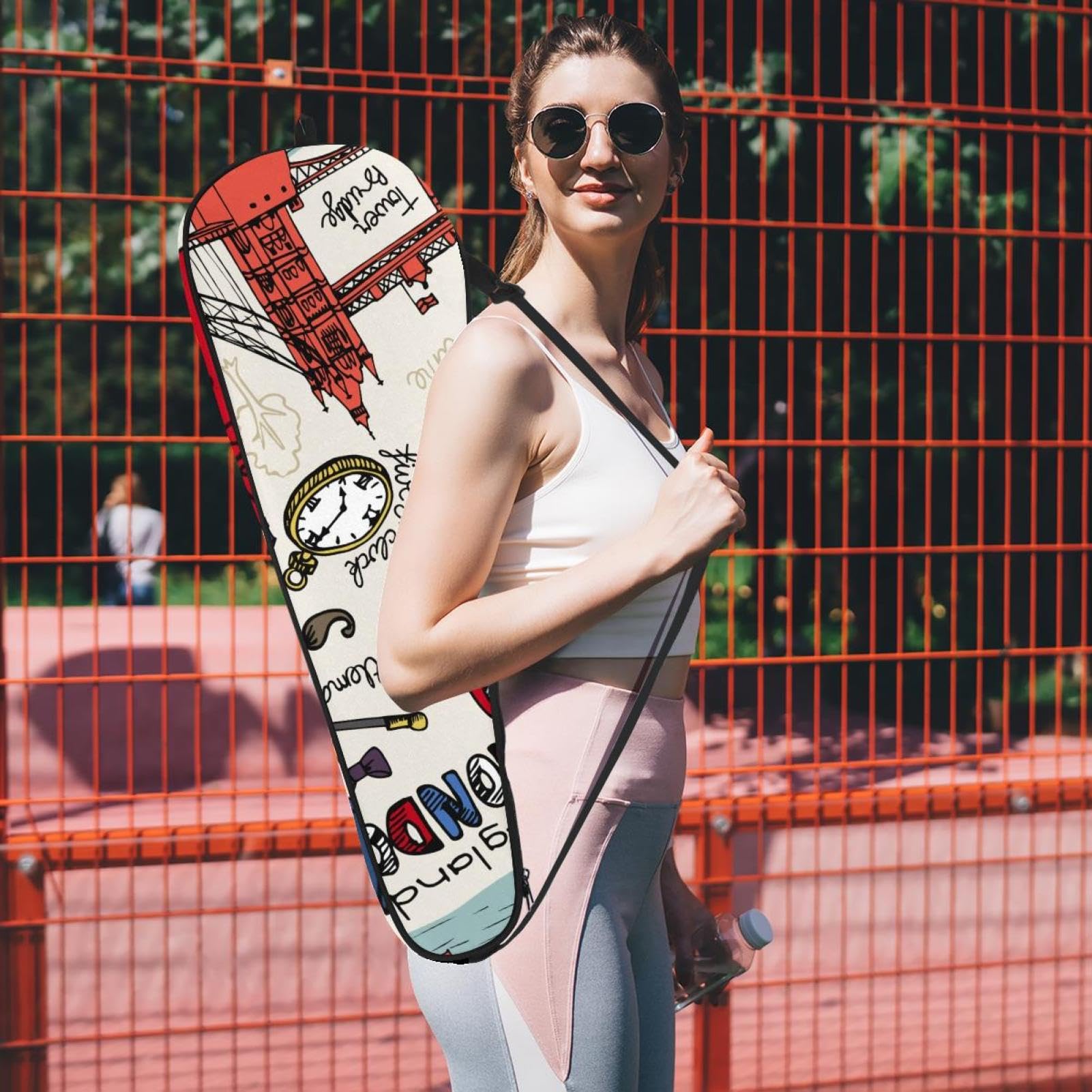 Bolsa para raqueta de bádminton, bolsa de raqueta de bádminton, bolsa de raqueta de tenis, bolsa de remo para 2 raquetas, símbolo de signo de referencia de viaje de Inglaterra