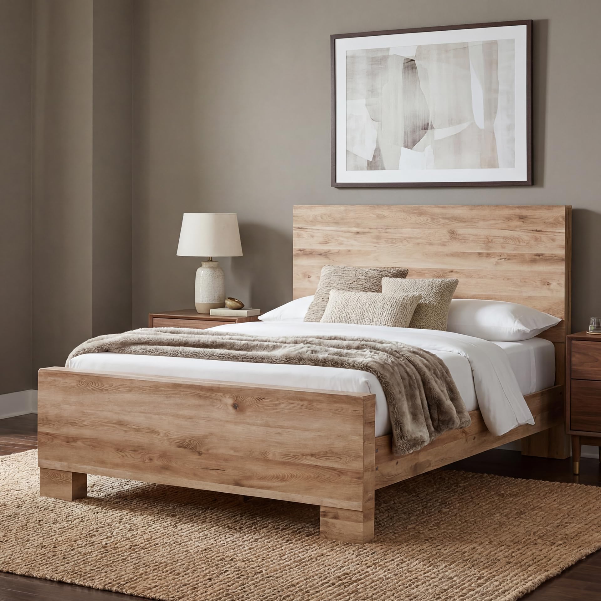 Signature Design by Ashley Hyanna Full Panel Bed, Light Wood Finish