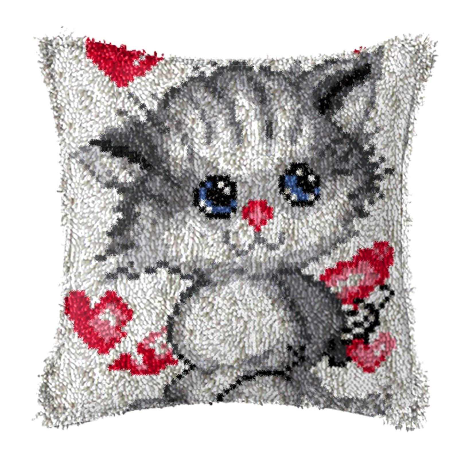 Kit De Coussin à Crocheter DIY Océan - Housse 43x43 Cm Avec Motif Pré-imprimé - Pour Débutants Et Adultes, Décoration Intérieur