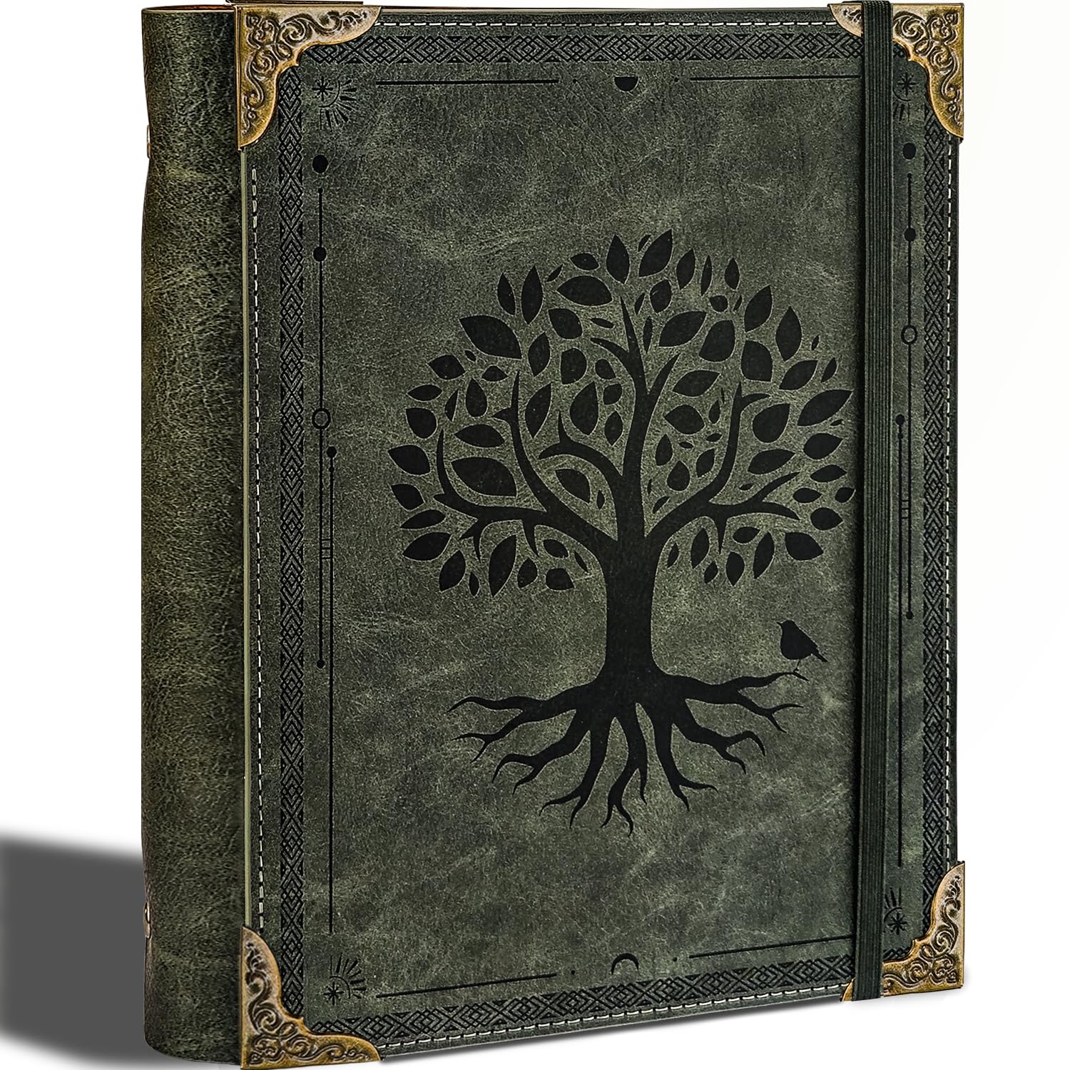 Photo 1 of LUZLAB 3-Ring Binder - 1 Inch, Tree of Life, Green
