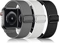 Vista 19 de DaQin Paquete de 3 bandas elásticas compatibles con Apple Watch Bands para Hombre de 1.65 pulgadas, 1.61 pulgadas, 1.57 pulgadas, 1.5 pulgadas