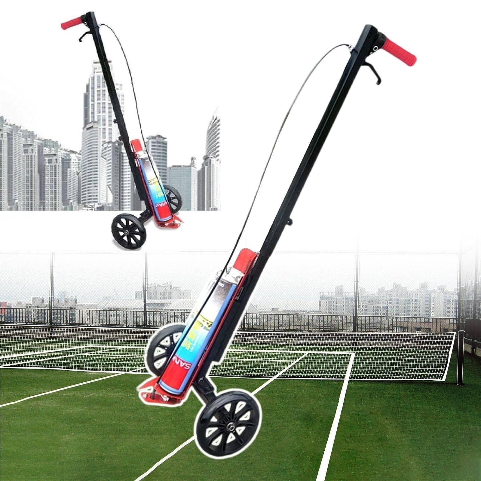 Wheel Transfer Line Marking Machine Hand Push Lane Marking Applicator Floor Line Marker Straight Lines Curves Circles Width 5 to 15cm for School Garage Factory