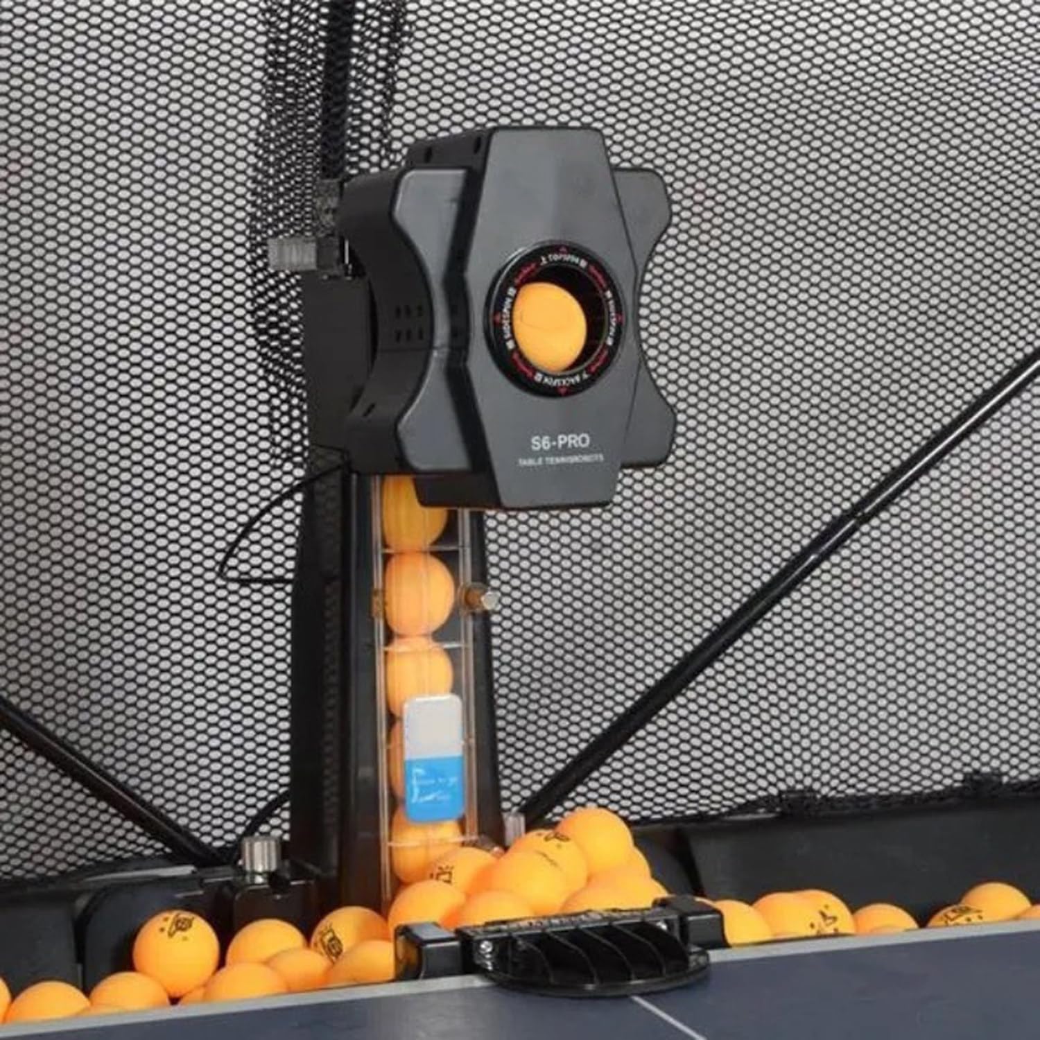 Machine à Balles de Tennis de Table Automatique, Robot D'entraînement de Ping-Pong de Table avec Filet de Capture et Télécommande, pour Une Utilisation à Domicile et en Salle D'entraînement