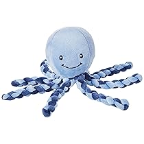Nattou Peluche Polpo, per Neonati e Bimbi prematuri, 23 cm, Celeste, 878722
