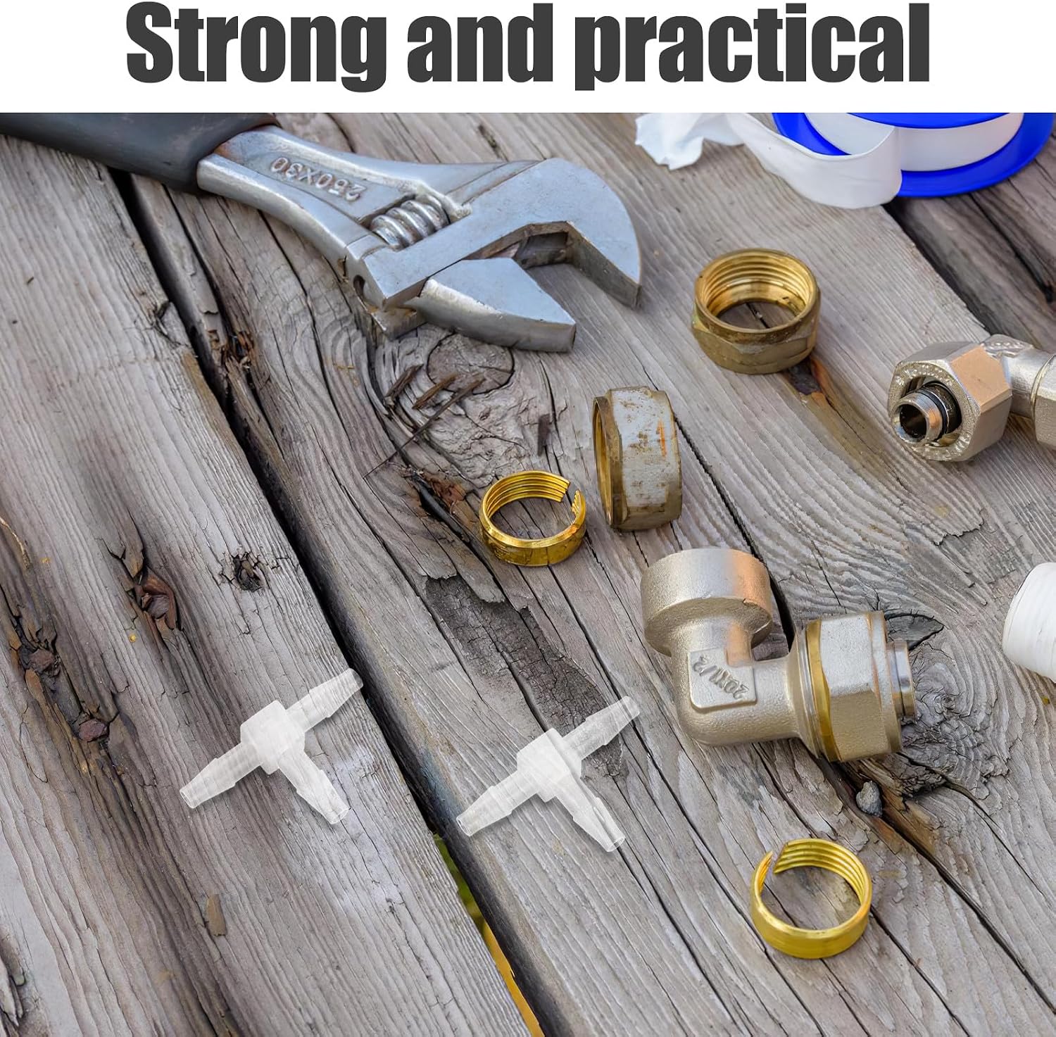 Generic 20pcs Barbed Tee Connector - Plastic Pipe Fitting Reducing Adapter Leakproof - OD 3.9mm T-Type Pipe Fittings Tube Reducer Connectors Maintenance-Friendly Tee