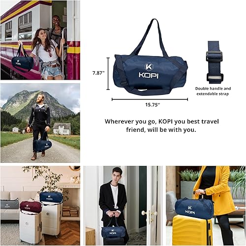 Miniatura 3 de KOPI - Manta y almohada de viaje. El juego de viaje más completo y premium con espuma viscoelástica de almohada, máscara para dormir y más, incluye