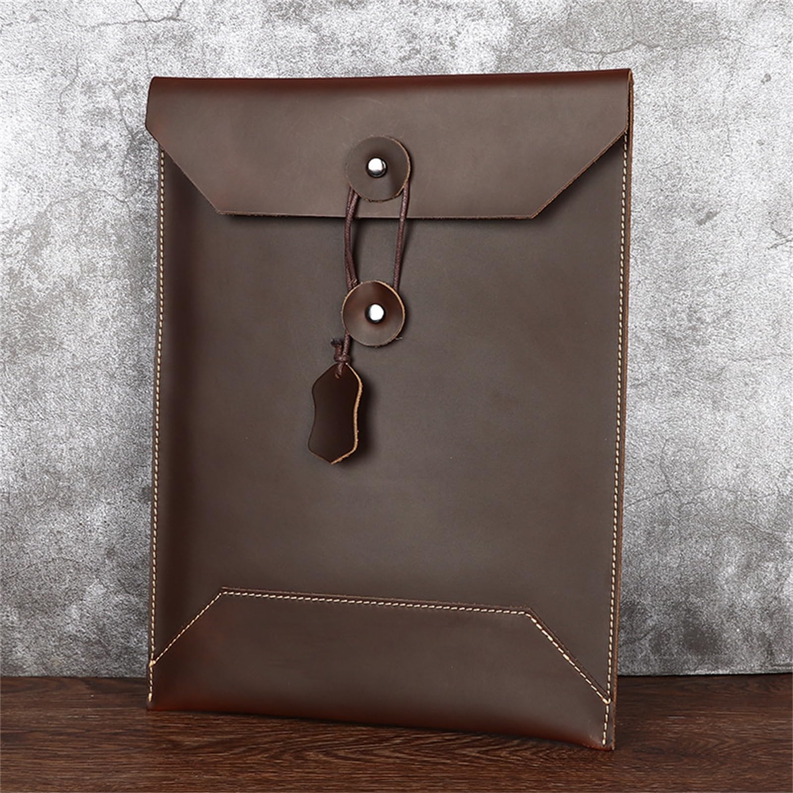 Portafoglio for contanti con busta in pelle, cartella portadocumenti in pelle, custodia for busta in pelle Borsa for documenti A4 in pelle Valigetta con pochette Borsa dati verticale in pelle Borsa fo